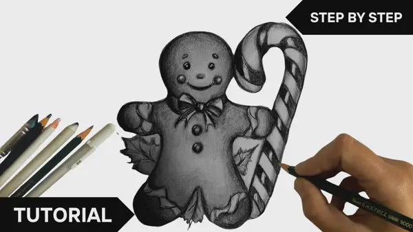 <b>How To Draw A Gingerbread Man | How To Draw Christmas Cookies</b> <br> <a href="https://youtu.be/VLZnsAZhkN4" target="_blank">👉watch me draw on youtube</a>