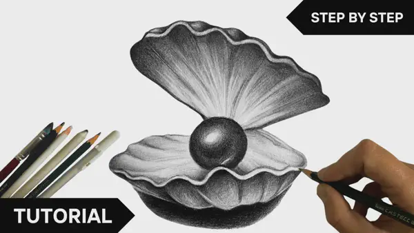<b>How to DRAW a SEA SHELL with PEARL</b> <br> <a href="https://youtu.be/RFKNrTzjl_w" target="_blank">👉watch me draw on youtube</a>